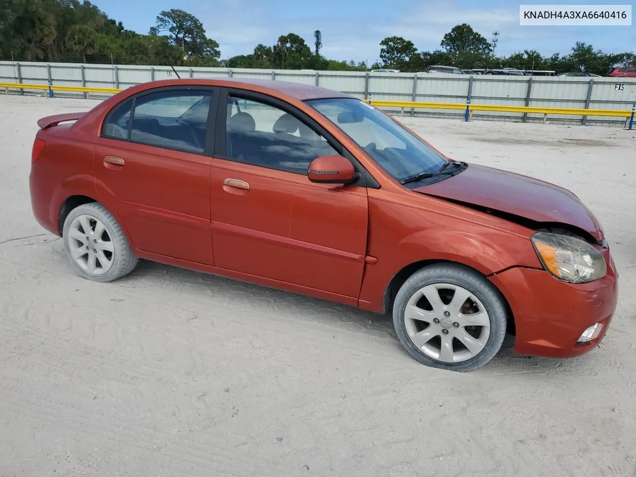 2010 Kia Rio Lx VIN: KNADH4A3XA6640416 Lot: 54934395