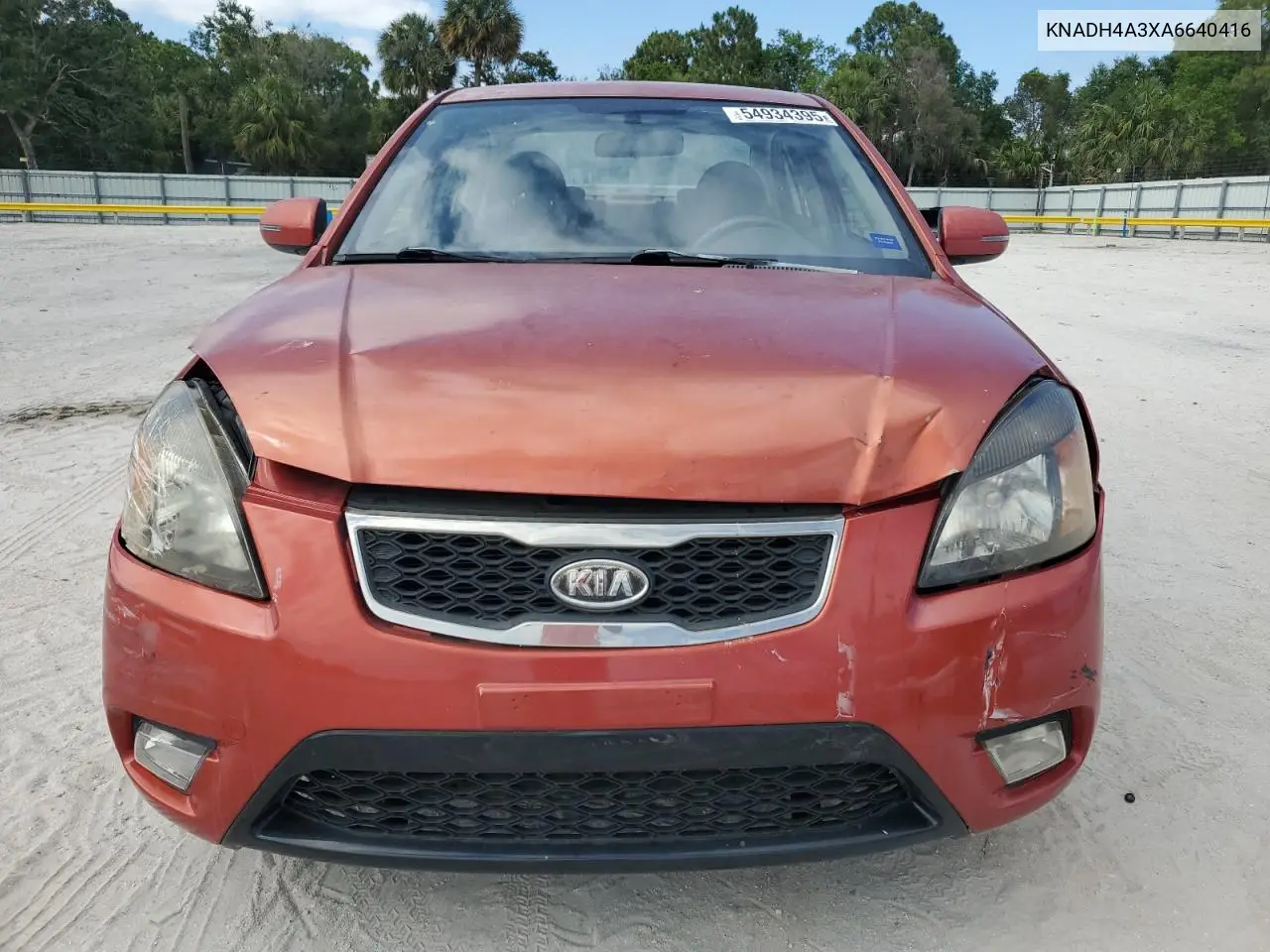 2010 Kia Rio Lx VIN: KNADH4A3XA6640416 Lot: 54934395