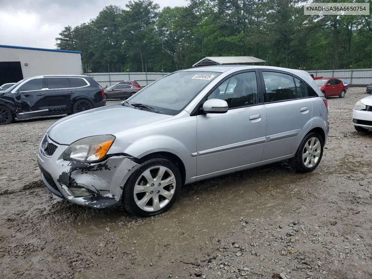 2010 Kia Rio Lx VIN: KNADH5A36A6650754 Lot: 55954925