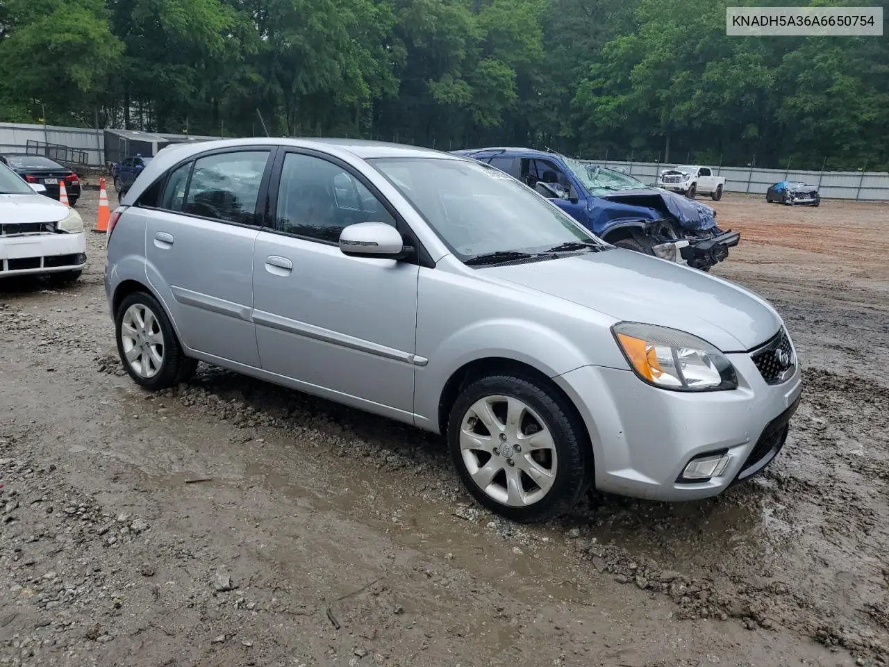 2010 Kia Rio Lx VIN: KNADH5A36A6650754 Lot: 55954925