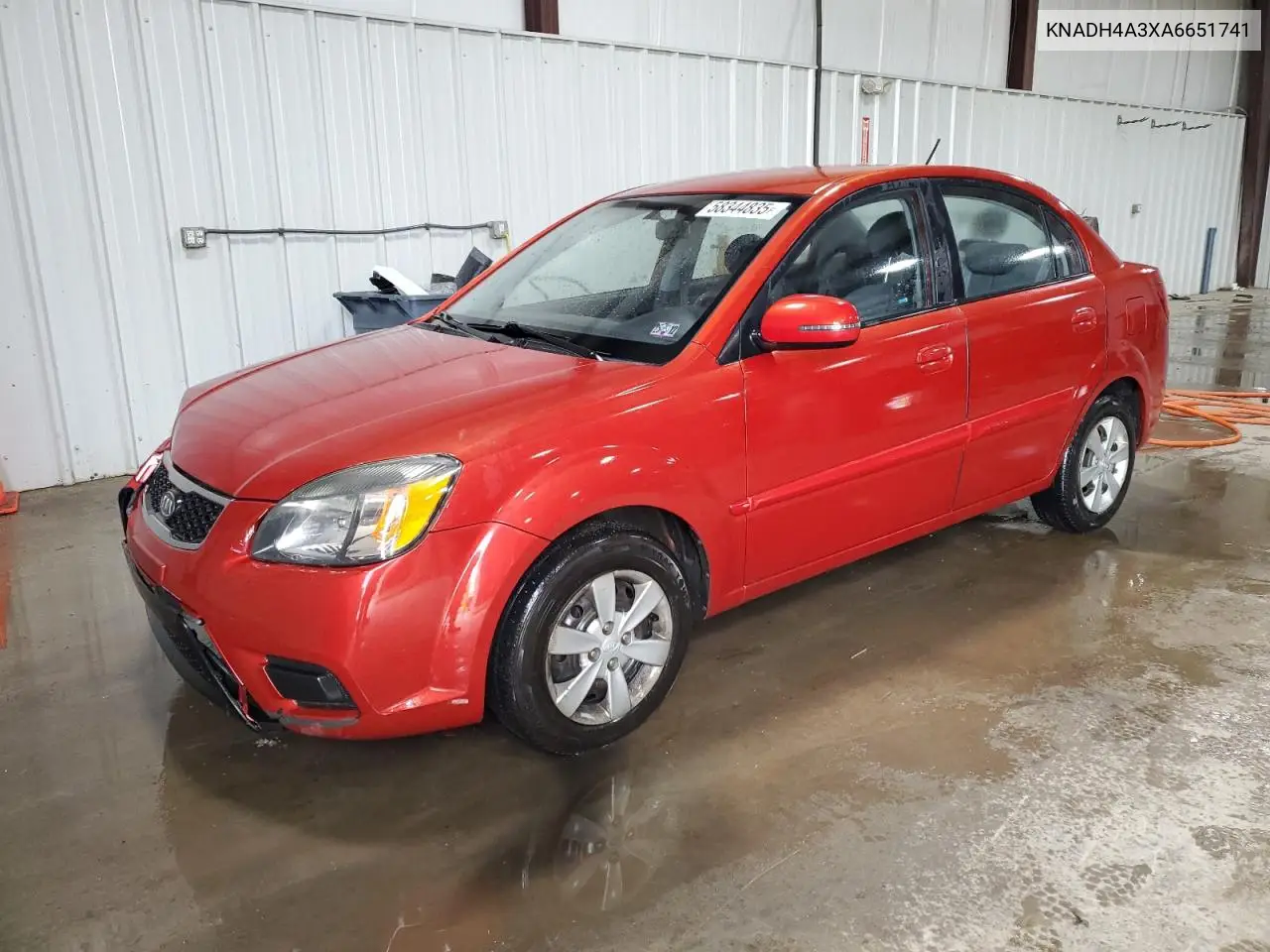 2010 Kia Rio Lx VIN: KNADH4A3XA6651741 Lot: 58344835