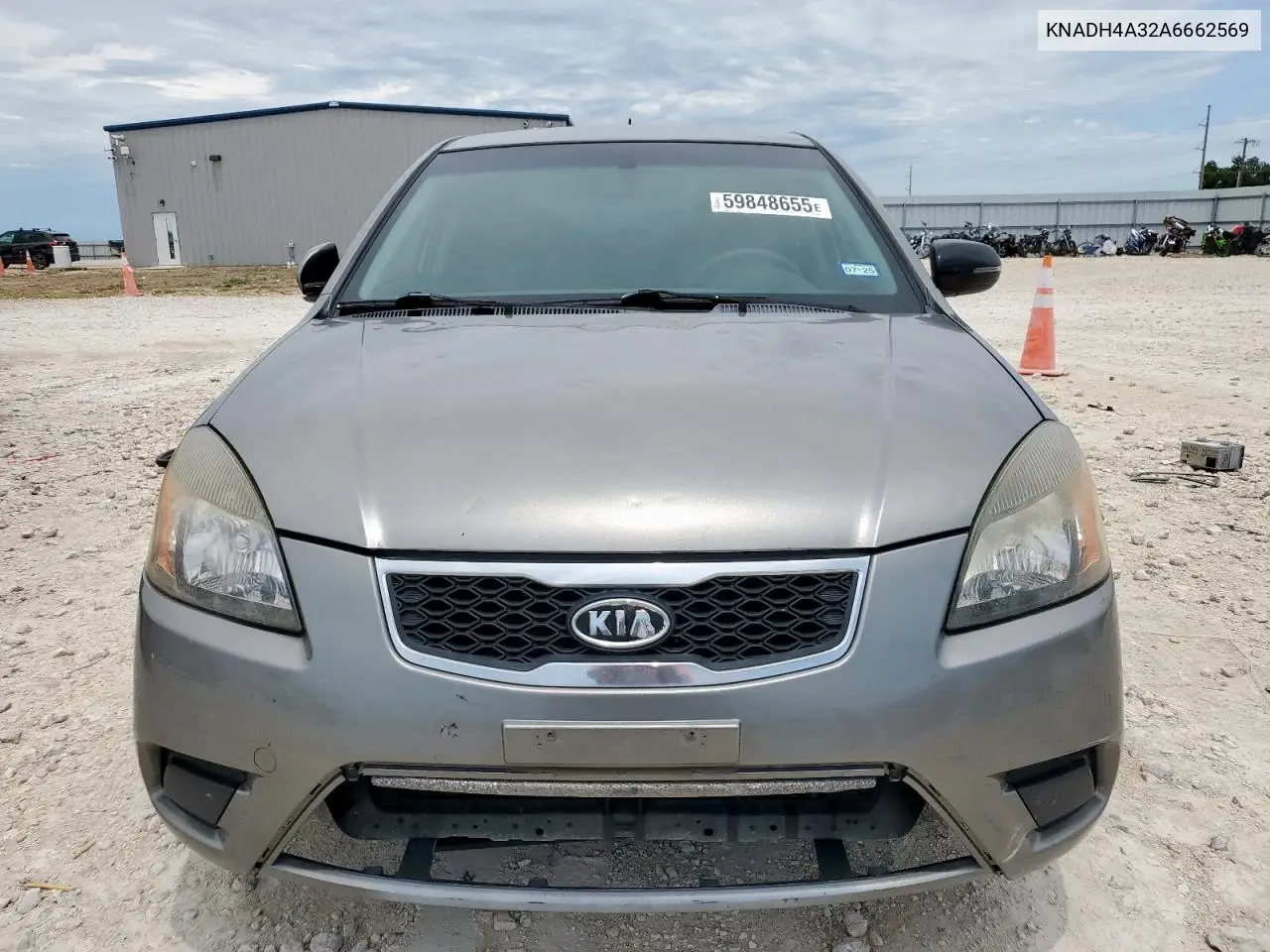 2010 Kia Rio Lx VIN: KNADH4A32A6662569 Lot: 59848655