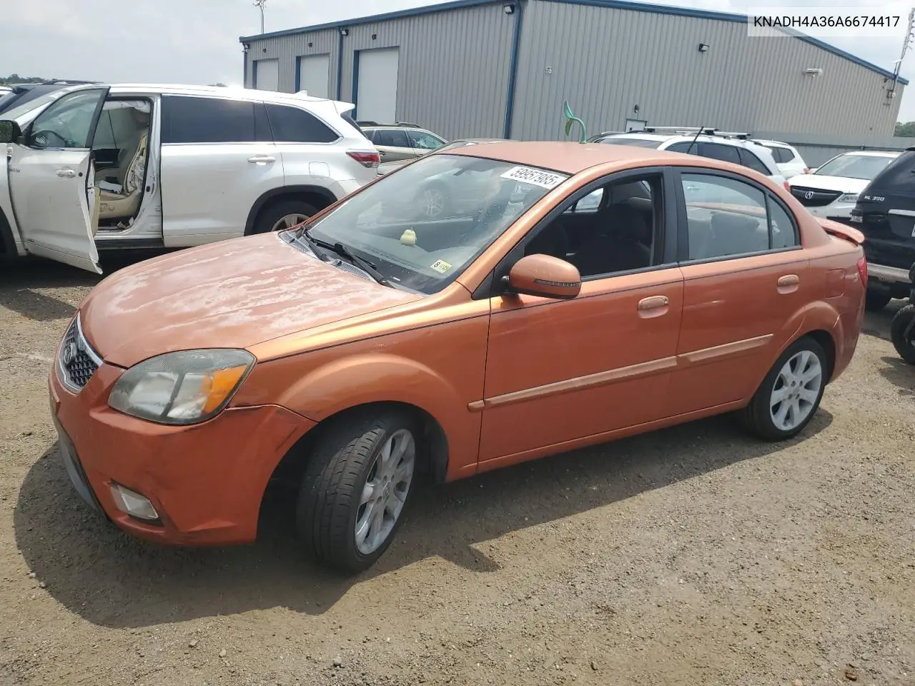 2010 Kia Rio Lx VIN: KNADH4A36A6674417 Lot: 59957985