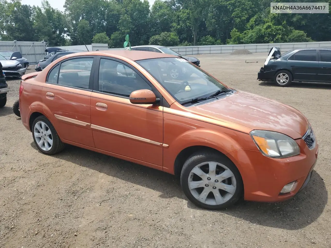 2010 Kia Rio Lx VIN: KNADH4A36A6674417 Lot: 59957985