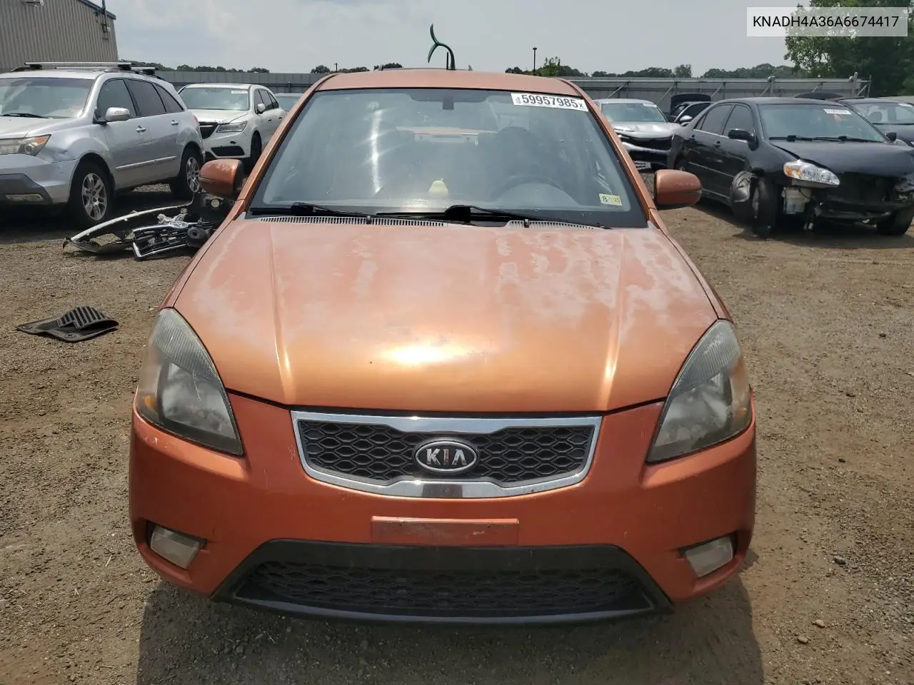 2010 Kia Rio Lx VIN: KNADH4A36A6674417 Lot: 59957985