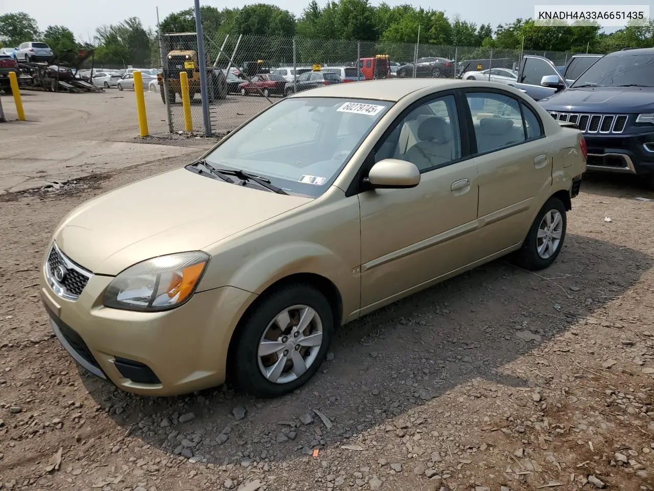 2010 Kia Rio Lx VIN: KNADH4A33A6651435 Lot: 60279745