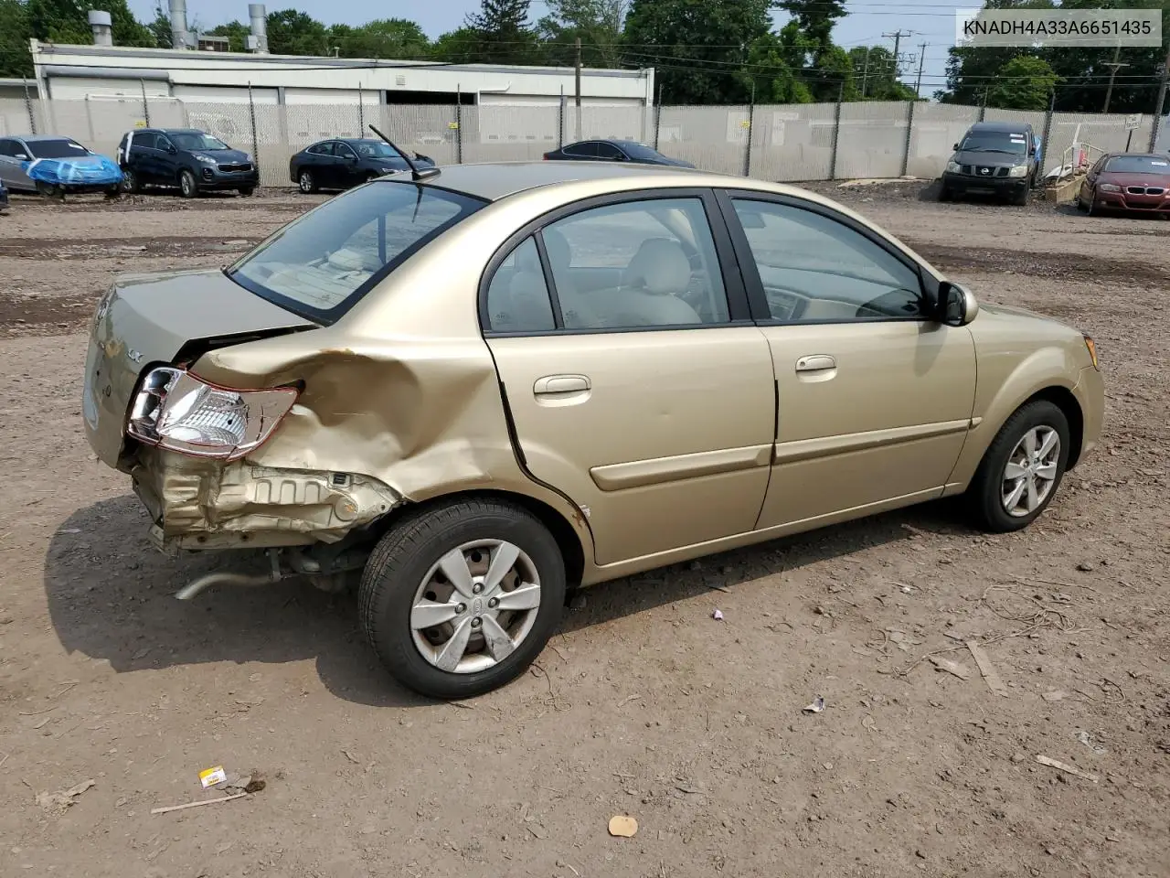 2010 Kia Rio Lx VIN: KNADH4A33A6651435 Lot: 60279745