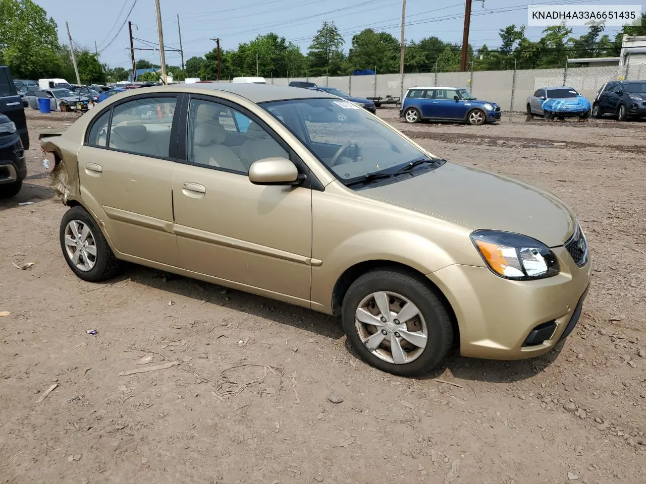 2010 Kia Rio Lx VIN: KNADH4A33A6651435 Lot: 60279745