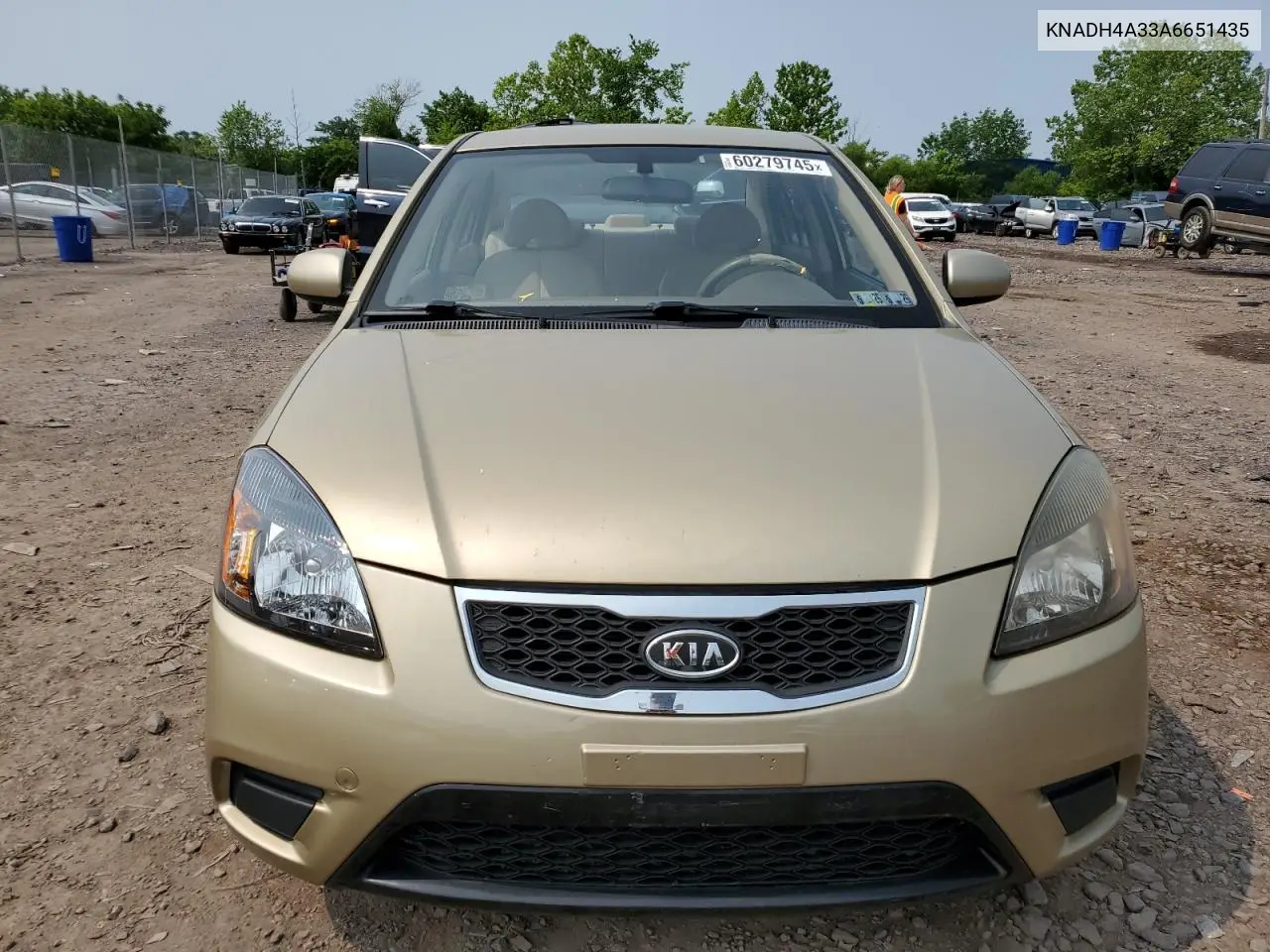 2010 Kia Rio Lx VIN: KNADH4A33A6651435 Lot: 60279745