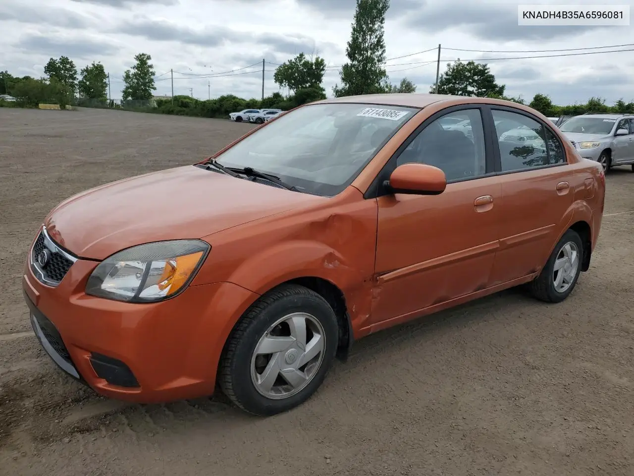 2010 Kia Rio Lx VIN: KNADH4B35A6596081 Lot: 61143085