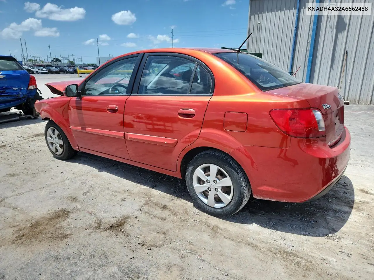 2010 Kia Rio Lx VIN: KNADH4A32A6662488 Lot: 62028375