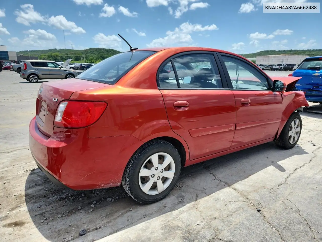 2010 Kia Rio Lx VIN: KNADH4A32A6662488 Lot: 62028375