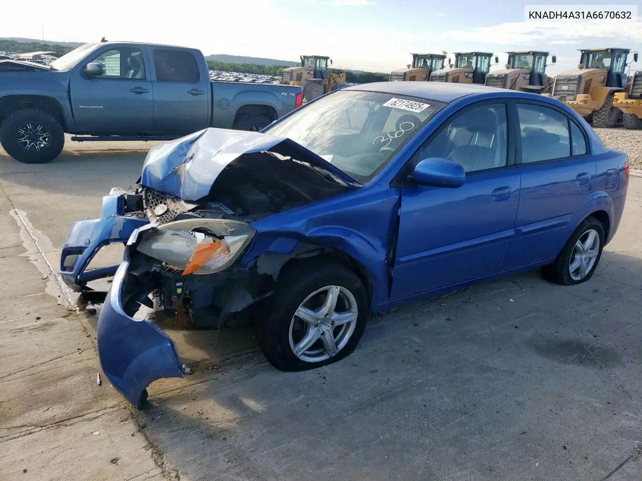 2010 Kia Rio Lx VIN: KNADH4A31A6670632 Lot: 62174925