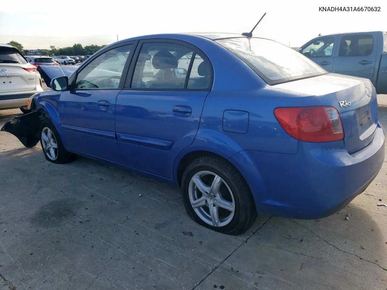 2010 Kia Rio Lx VIN: KNADH4A31A6670632 Lot: 62174925