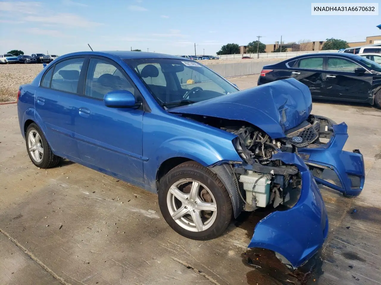 2010 Kia Rio Lx VIN: KNADH4A31A6670632 Lot: 62174925