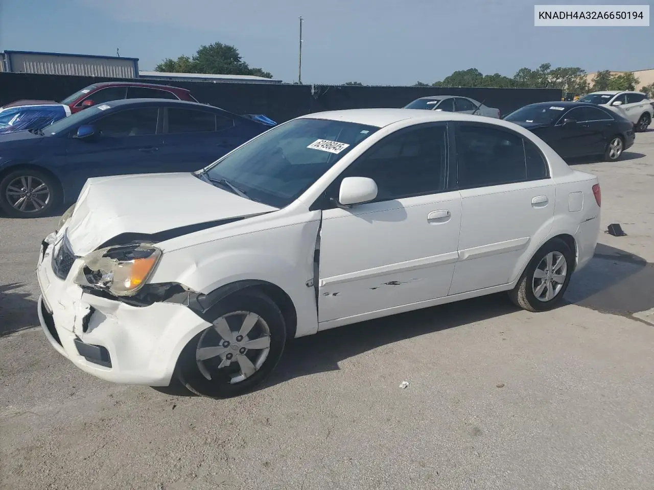 2010 Kia Rio Lx VIN: KNADH4A32A6650194 Lot: 62496045