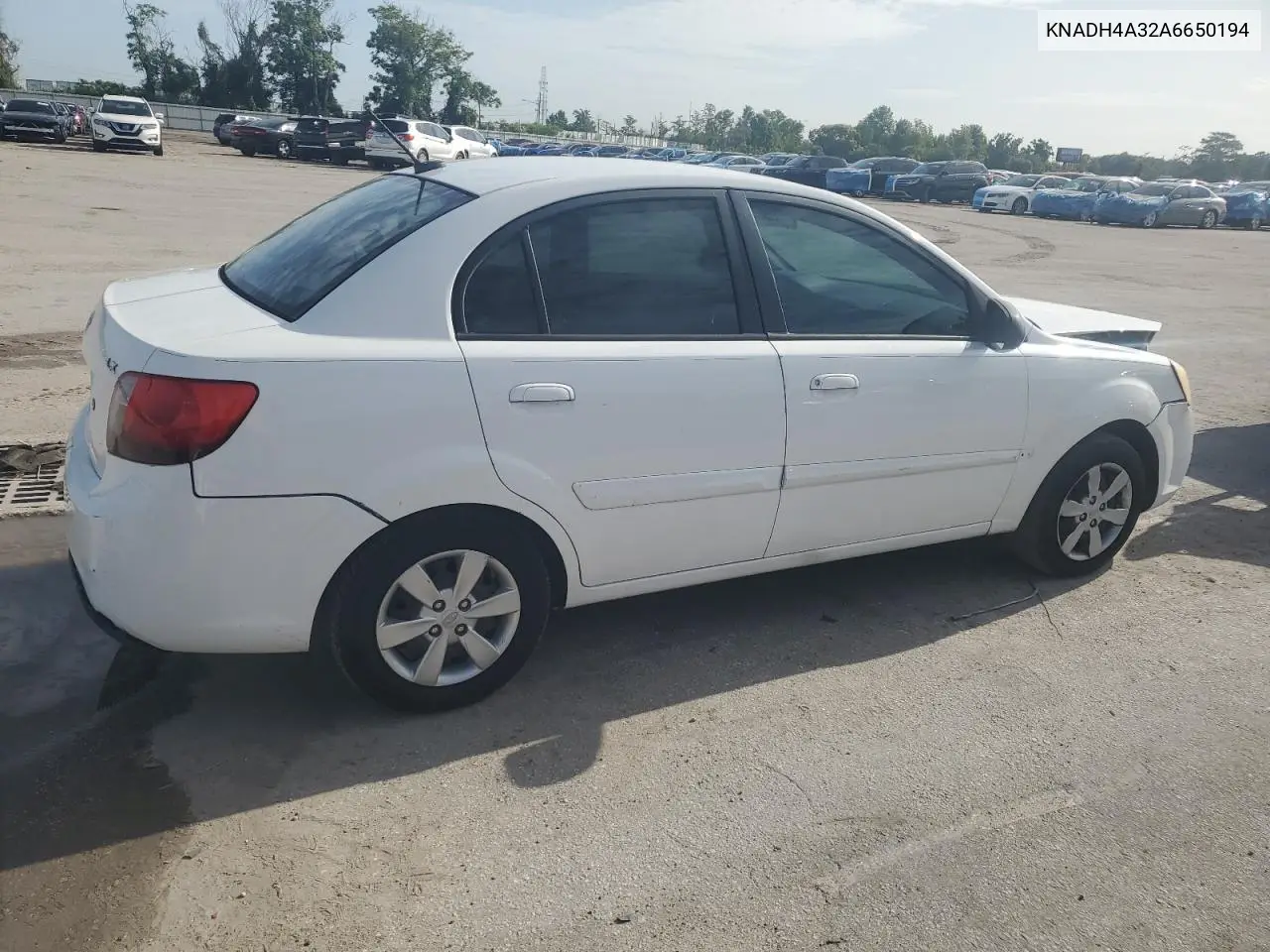 2010 Kia Rio Lx VIN: KNADH4A32A6650194 Lot: 62496045