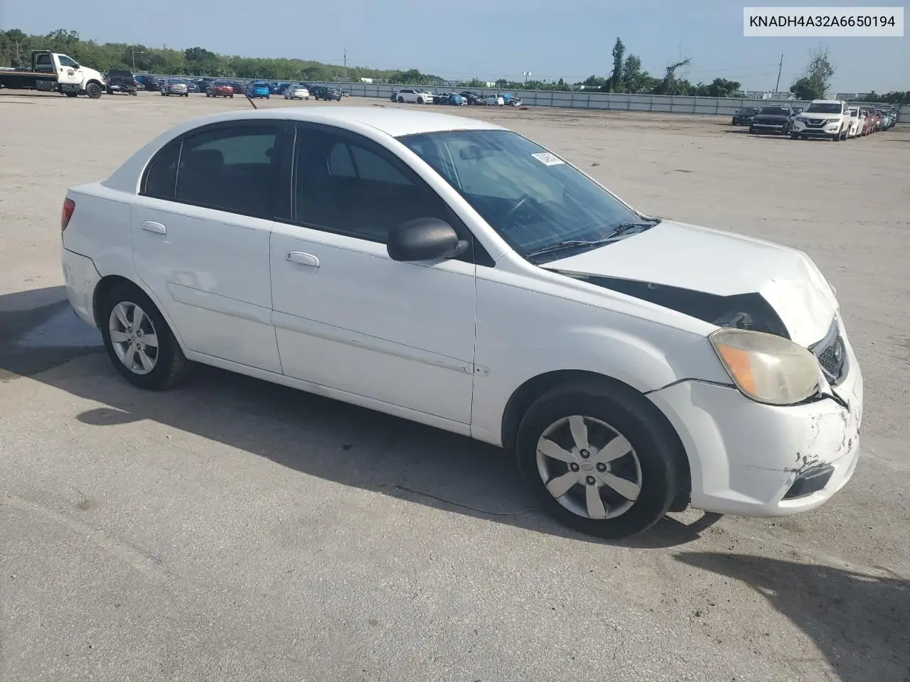 2010 Kia Rio Lx VIN: KNADH4A32A6650194 Lot: 62496045