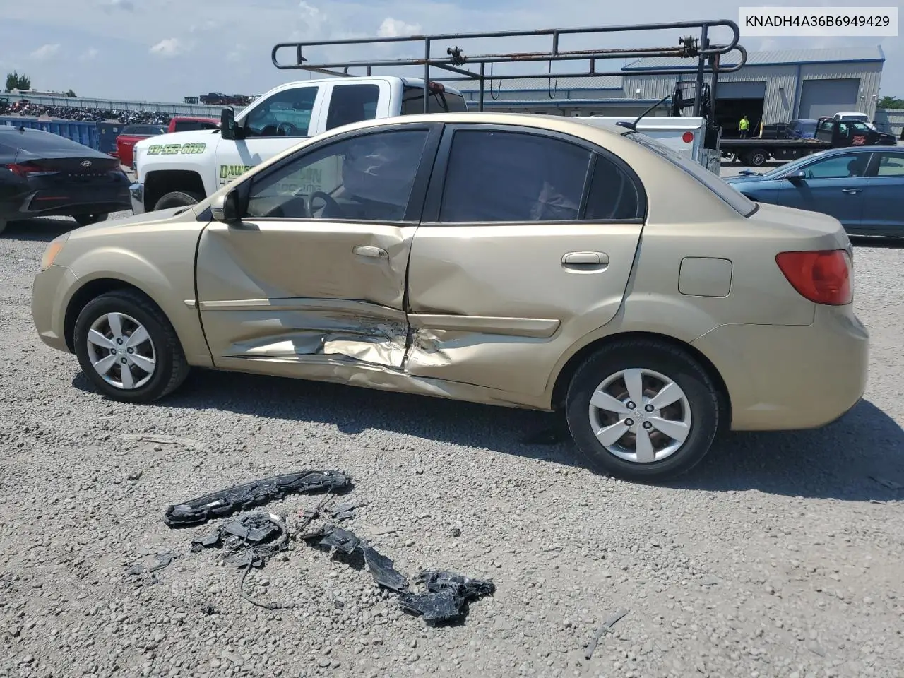2011 Kia Rio Base VIN: KNADH4A36B6949429 Lot: 62430505
