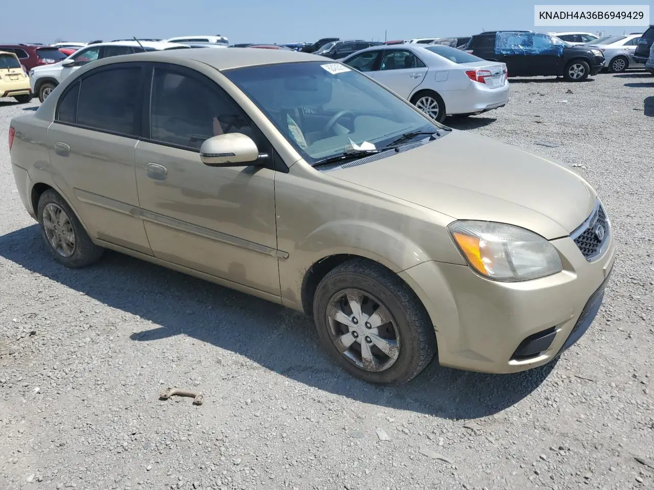 2011 Kia Rio Base VIN: KNADH4A36B6949429 Lot: 62430505
