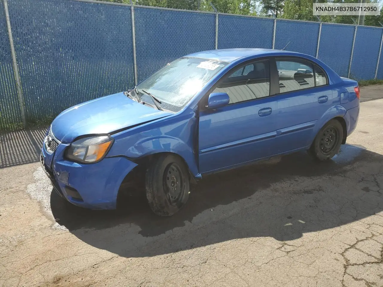 2011 Kia Rio Base VIN: KNADH4B37B6712950 Lot: 62909065