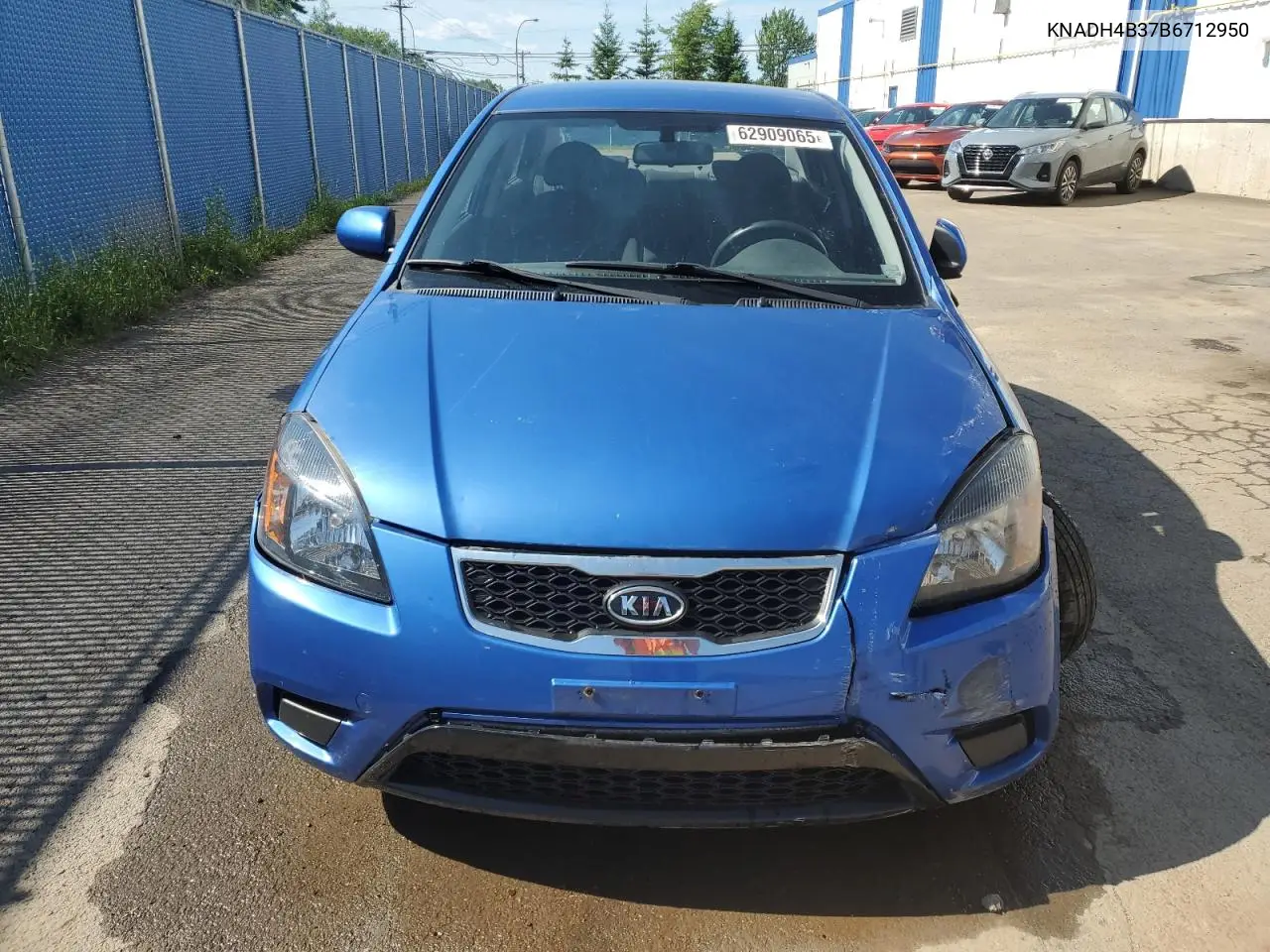 2011 Kia Rio Base VIN: KNADH4B37B6712950 Lot: 62909065