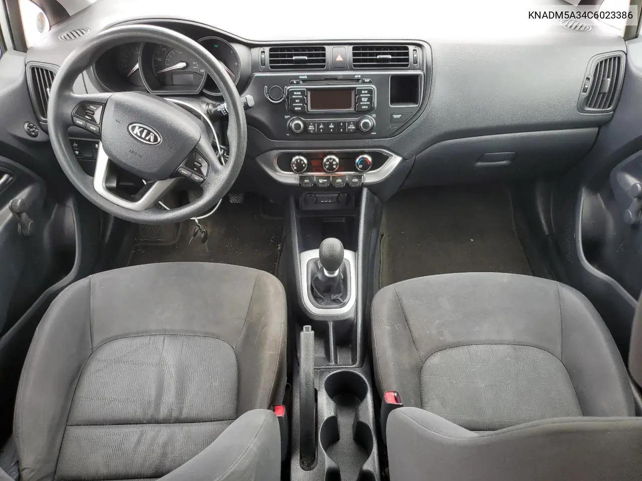 2012 Kia Rio Lx VIN: KNADM5A34C6023386 Lot: 55814315