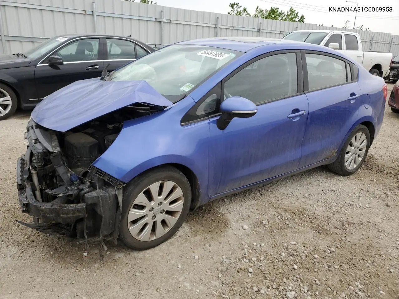2012 Kia Rio Ex VIN: KNADN4A31C6069958 Lot: 56491985