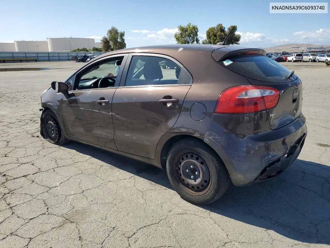 2012 Kia Rio Ex VIN: KNADN5A39C6093740 Lot: 56510805