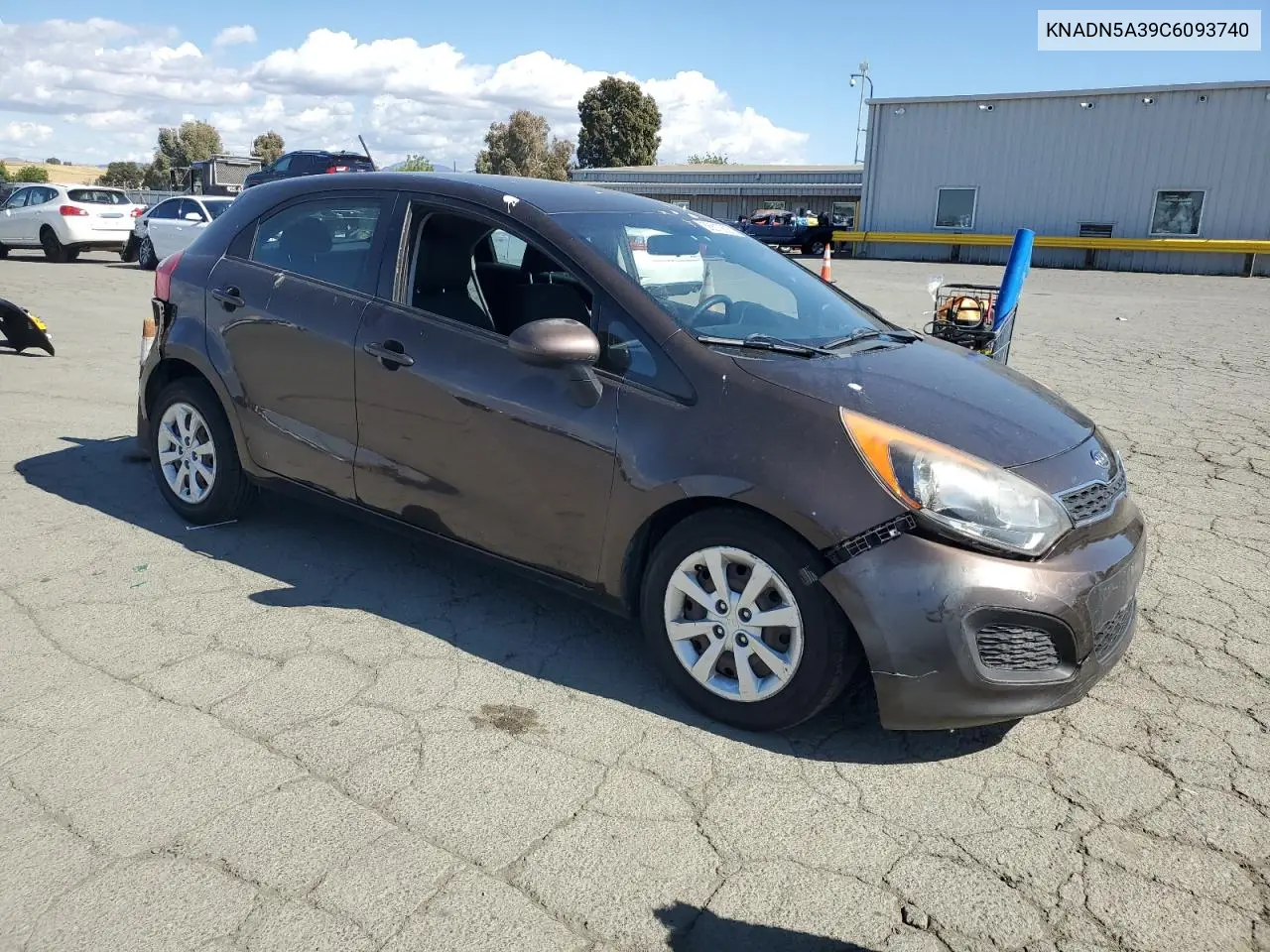2012 Kia Rio Ex VIN: KNADN5A39C6093740 Lot: 56510805
