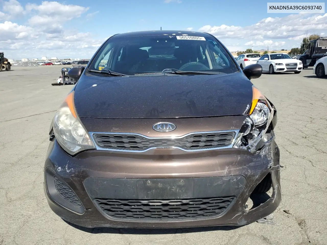 2012 Kia Rio Ex VIN: KNADN5A39C6093740 Lot: 56510805
