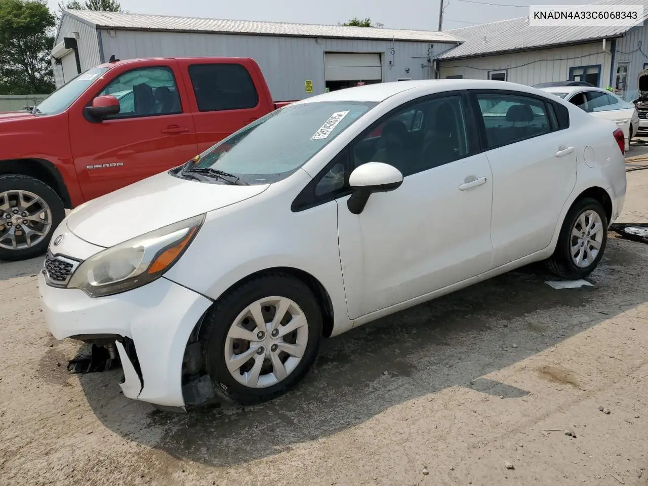 2012 Kia Rio Ex VIN: KNADN4A33C6068343 Lot: 59142875