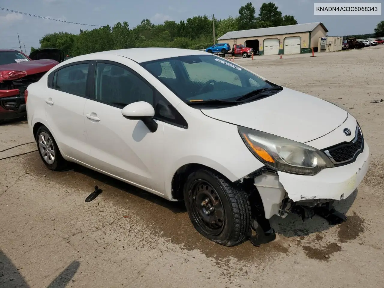 2012 Kia Rio Ex VIN: KNADN4A33C6068343 Lot: 59142875