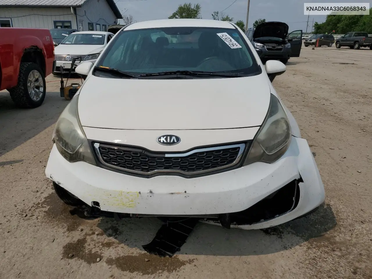 2012 Kia Rio Ex VIN: KNADN4A33C6068343 Lot: 59142875