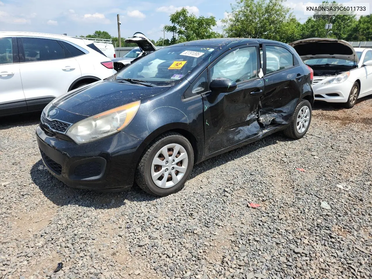 2012 Kia Rio Ex VIN: KNADN5A39C6011733 Lot: 62791095