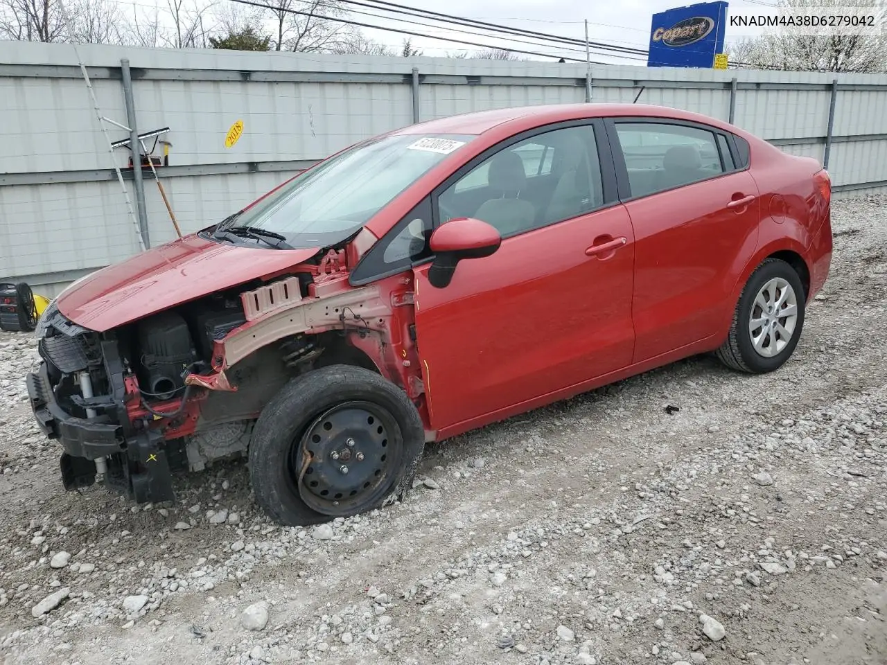 2013 Kia Rio Lx VIN: KNADM4A38D6279042 Lot: 51230075