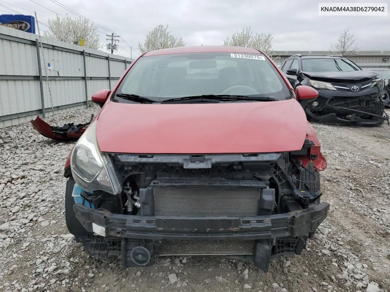 2013 Kia Rio Lx VIN: KNADM4A38D6279042 Lot: 51230075