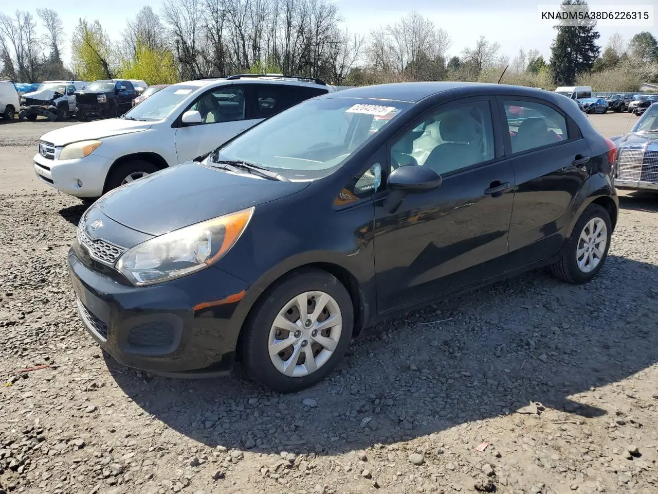 2013 Kia Rio Lx VIN: KNADM5A38D6226315 Lot: 52042975