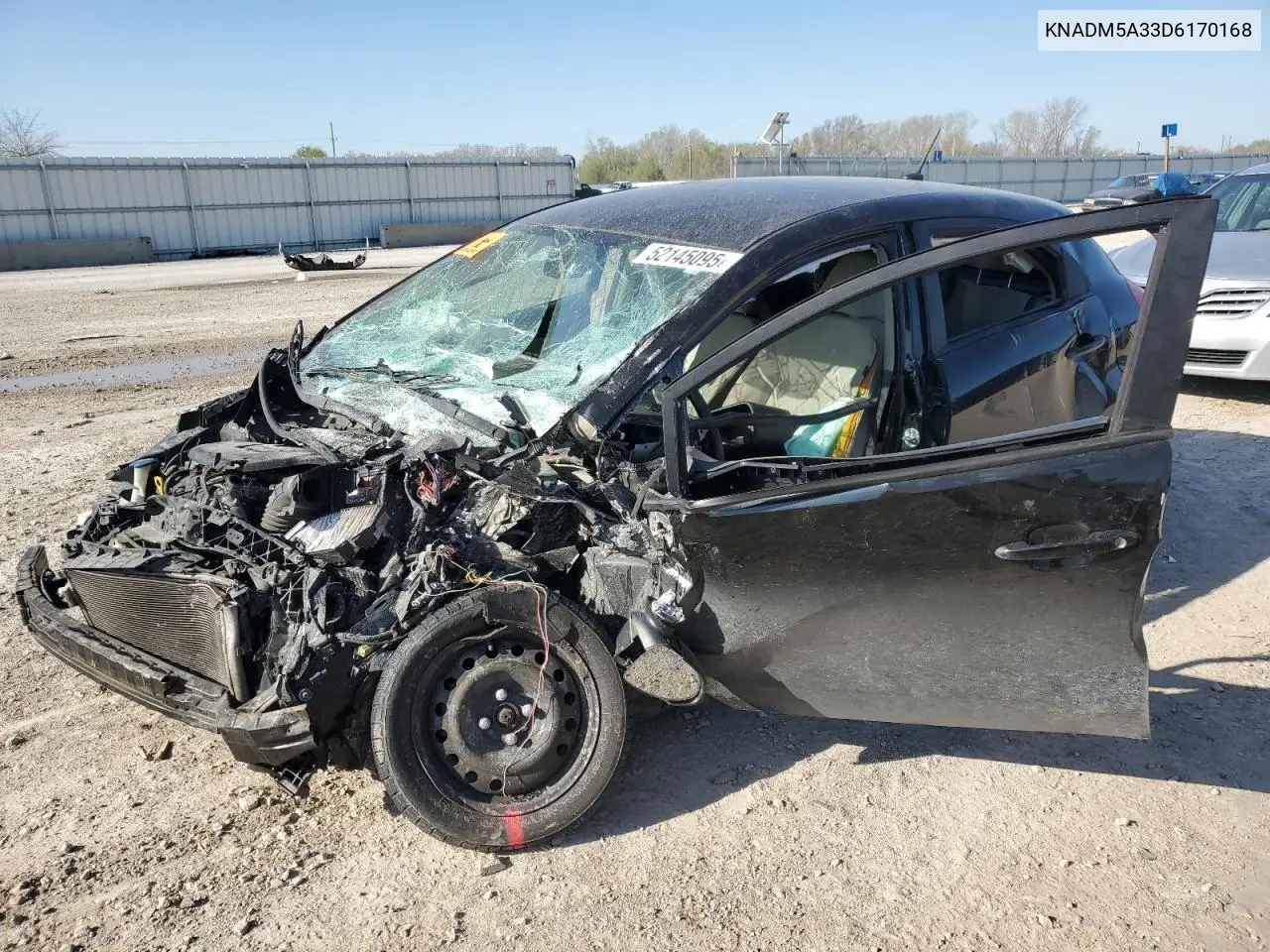 2013 Kia Rio Lx VIN: KNADM5A33D6170168 Lot: 52145095