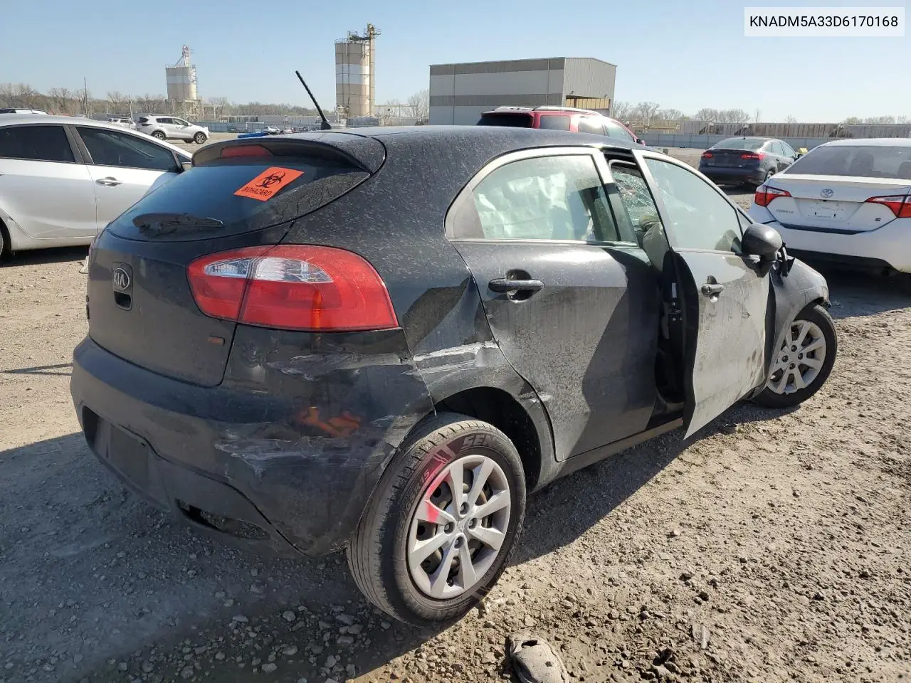 2013 Kia Rio Lx VIN: KNADM5A33D6170168 Lot: 52145095