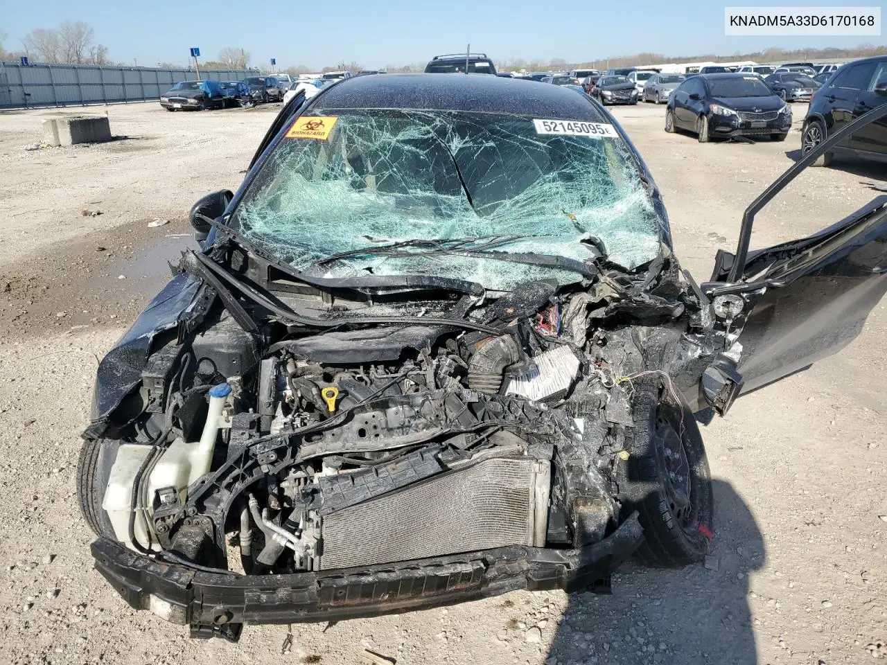2013 Kia Rio Lx VIN: KNADM5A33D6170168 Lot: 52145095