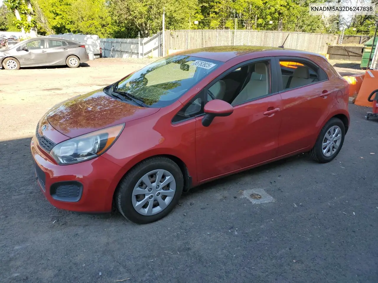 2013 Kia Rio Lx VIN: KNADM5A32D6247838 Lot: 55763925
