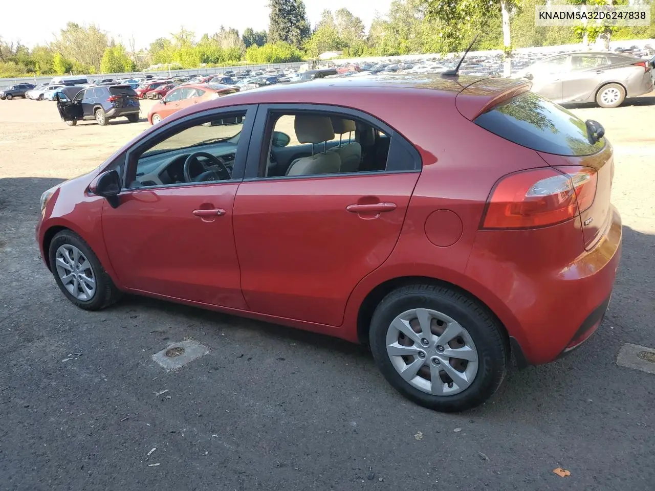 2013 Kia Rio Lx VIN: KNADM5A32D6247838 Lot: 55763925