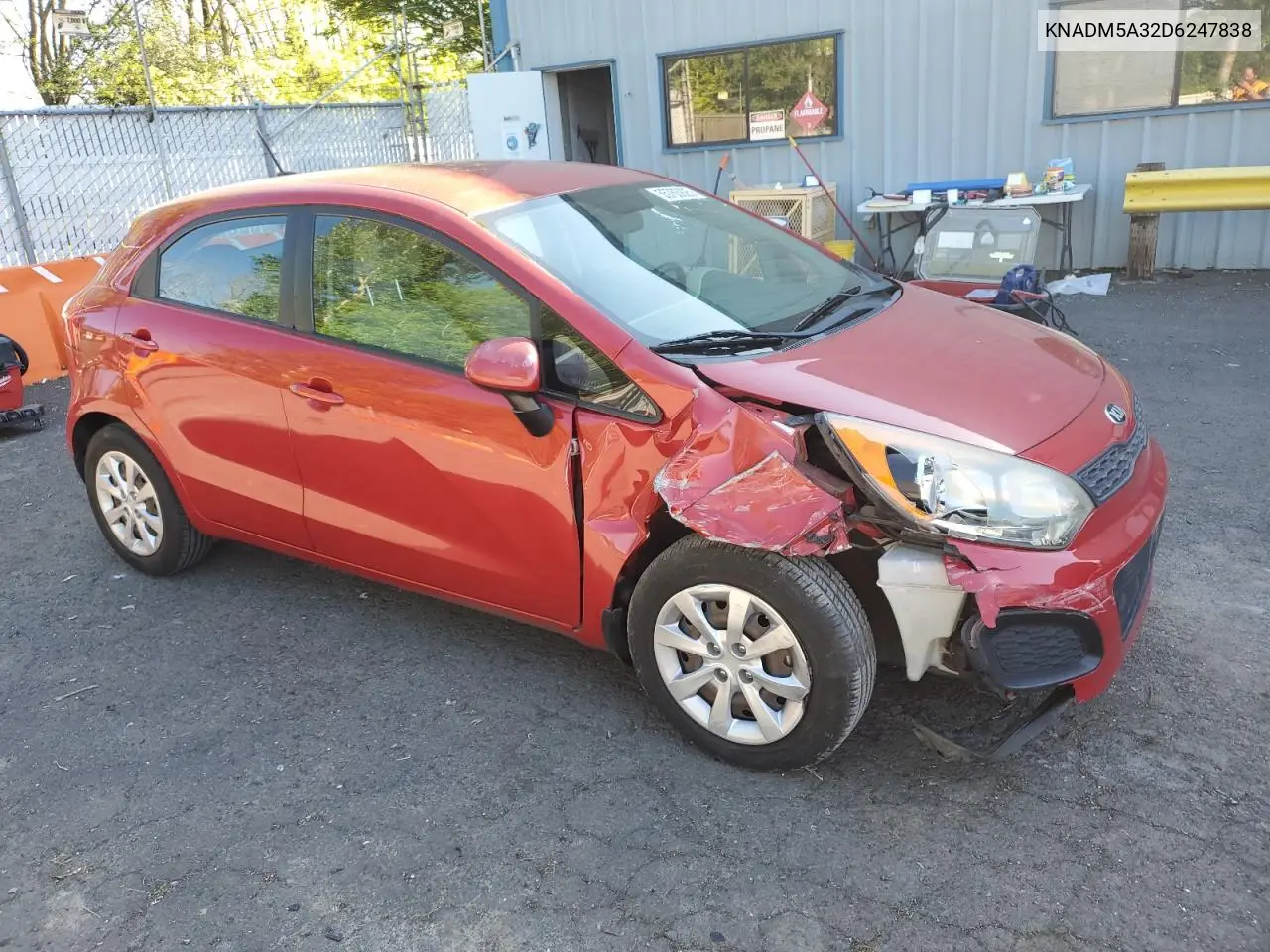 2013 Kia Rio Lx VIN: KNADM5A32D6247838 Lot: 55763925