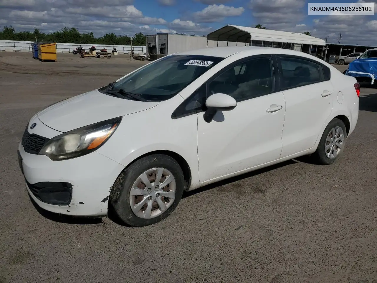 2013 Kia Rio Lx VIN: KNADM4A36D6256102 Lot: 56693895