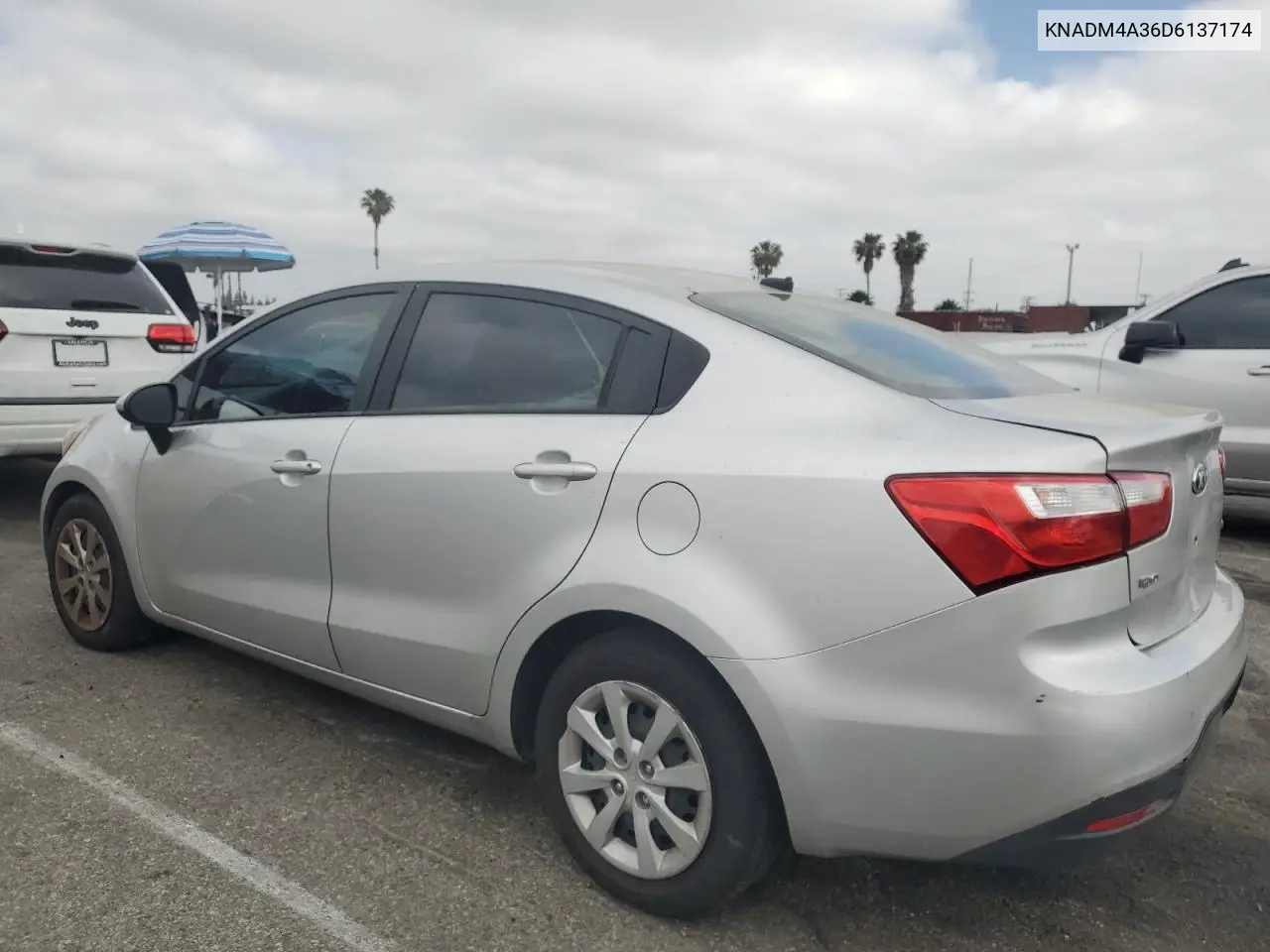 2013 Kia Rio Lx VIN: KNADM4A36D6137174 Lot: 56735905