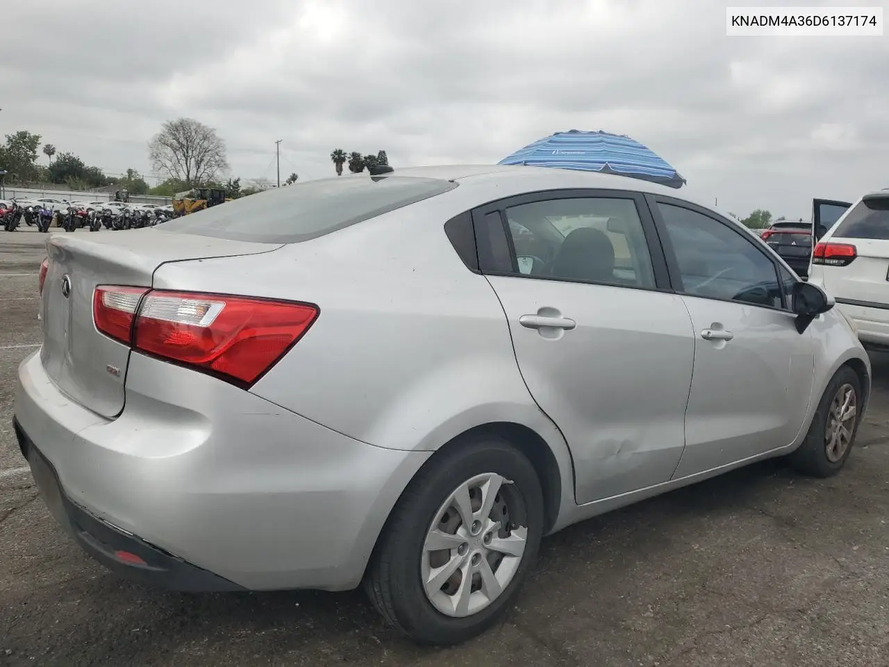 2013 Kia Rio Lx VIN: KNADM4A36D6137174 Lot: 56735905