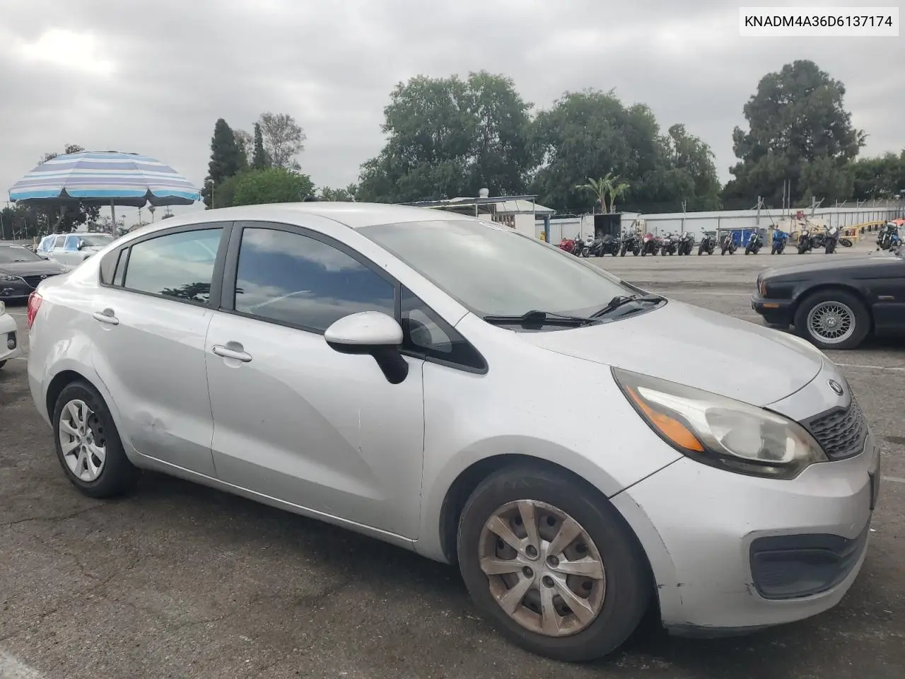 2013 Kia Rio Lx VIN: KNADM4A36D6137174 Lot: 56735905