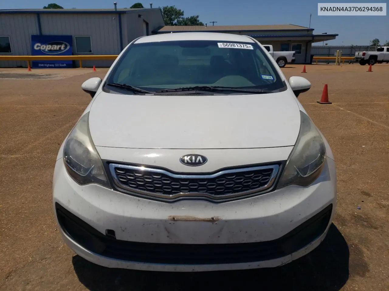 2013 Kia Rio Ex VIN: KNADN4A37D6294368 Lot: 56981375