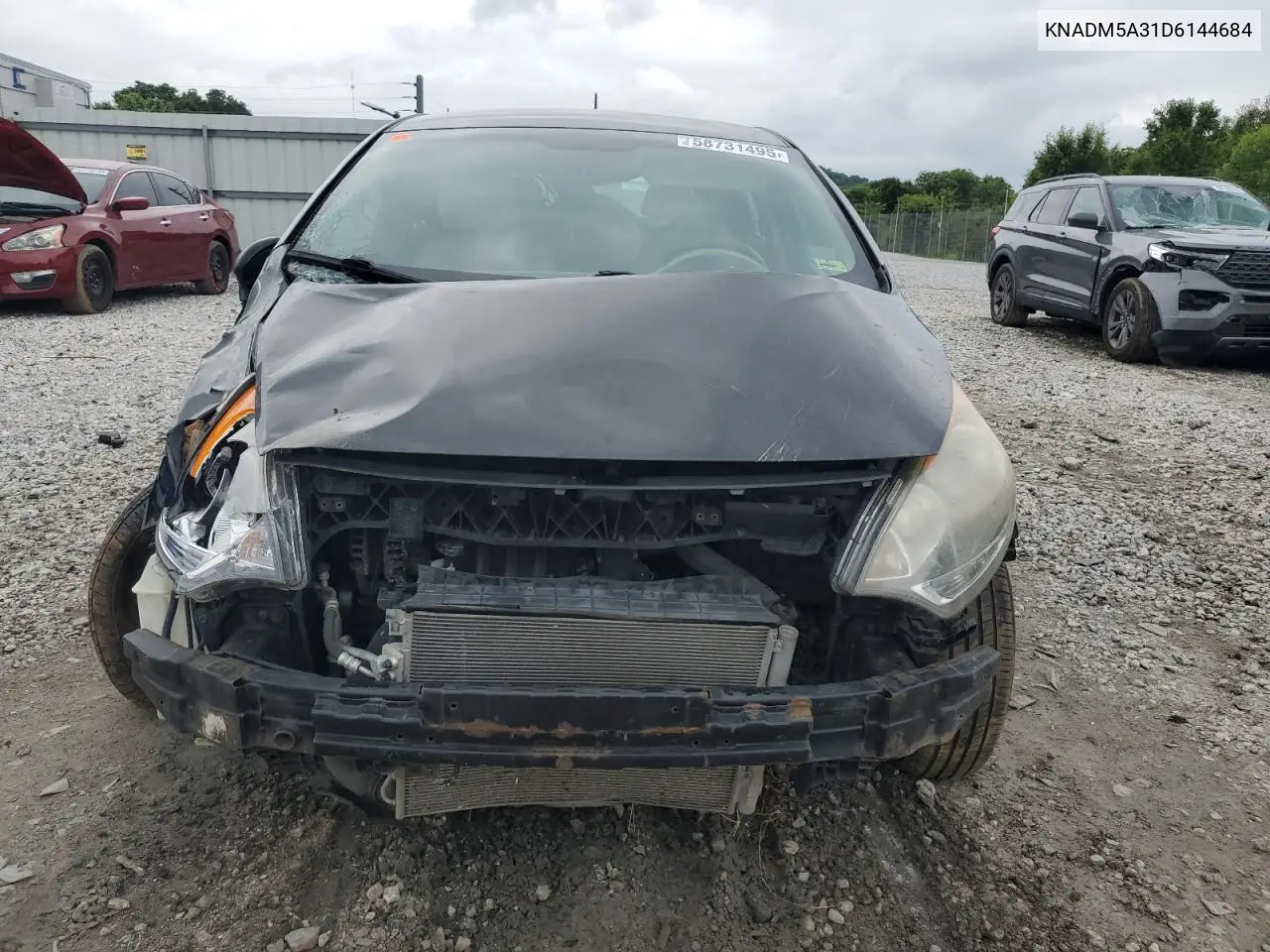 2013 Kia Rio Lx VIN: KNADM5A31D6144684 Lot: 58731495